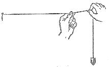 Разметка с помощью разметочного шнура (отвеса с шнуром)